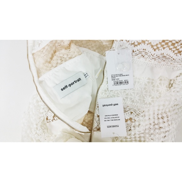 SELF-PORTRAIT Bellis Lace Frilled Sleeves Mini - Picture 5 of 8